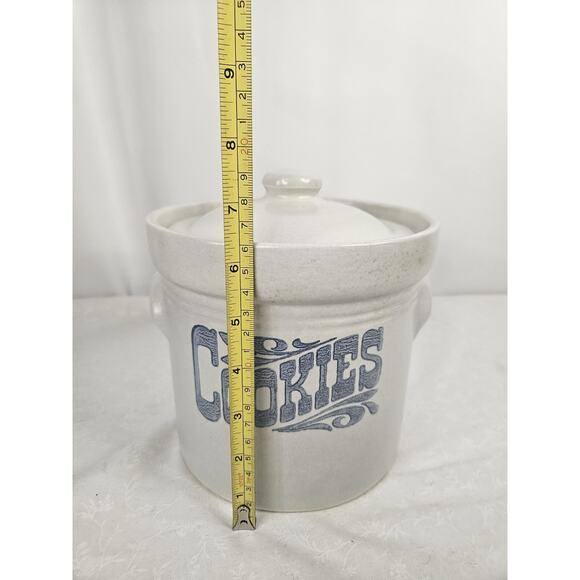 Cookies Pfaltzgraff USA Ceramic Stoneware Cookie Jar w Lid Pottery 7" - Picture 8 of 8